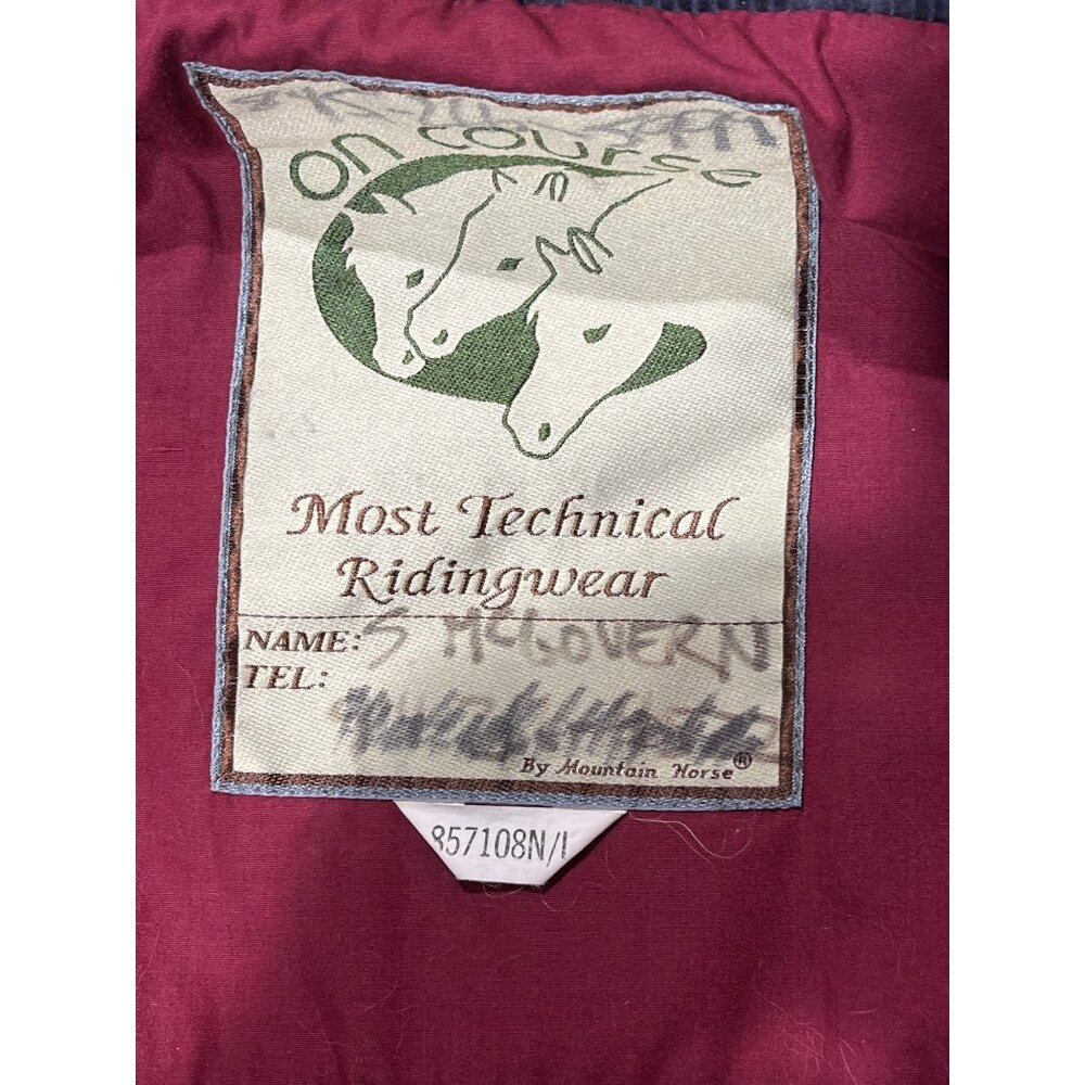 On Course Technical Riding Jacket Navy/Red Equestrian Outerwear Size Large DH28 - Picture 3 of 11